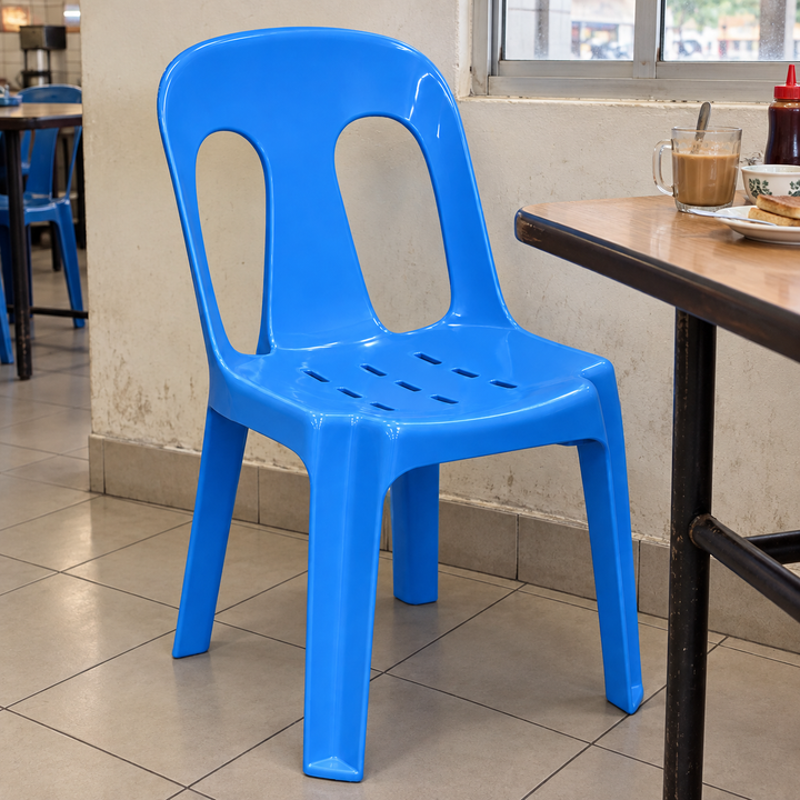 Robin Hood chair beside a Malaysian kopitiam table