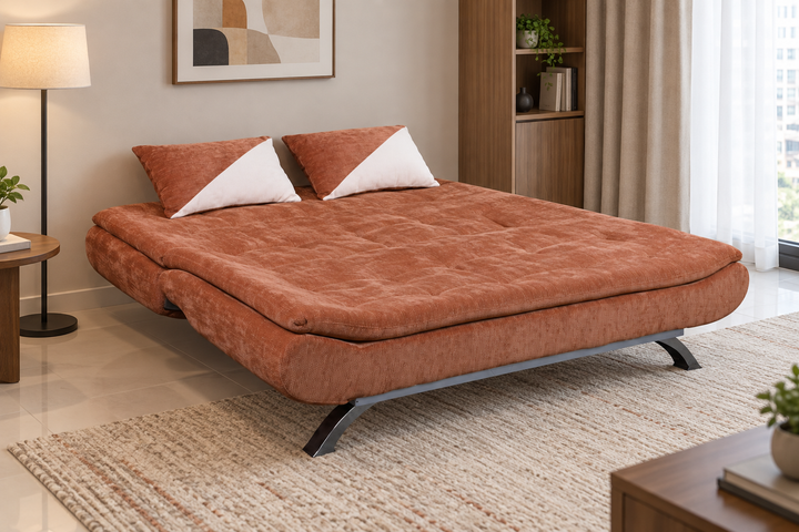 Sienna convertible sofa bed fully opened in bed mode