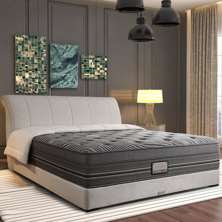 Slumberland TempSmart™ 5.0 Crown Regent mattress — official product photo 2. Bed frames and accessories are for illustration.