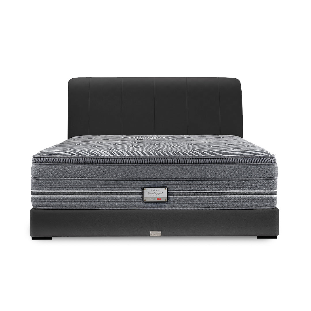 Slumberland TempSmart™ 5.0 Grand Regent mattress — official product photo 3. Bed frames and accessories are for illustration.