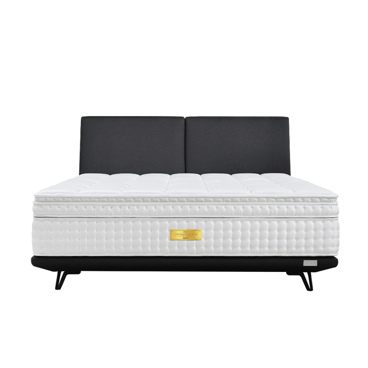 Slumberland TempSmart™ 5.0 Pearl Luxe mattress — official product photo 4. Bed frames and accessories are for illustration.