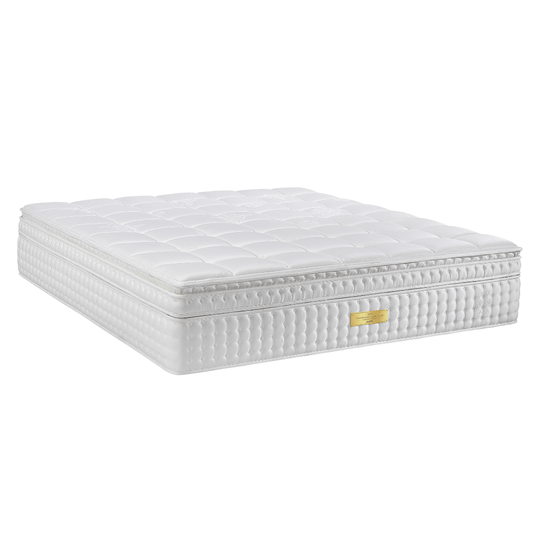 Slumberland TempSmart™ 5.0 Pearl Luxe mattress — official product photo 1. Bed frames and accessories are for illustration.