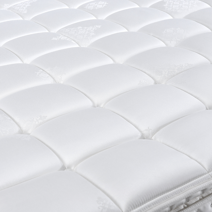 Slumberland TempSmart™ 5.0 Pearl Luxe mattress — official product photo 5. Bed frames and accessories are for illustration.