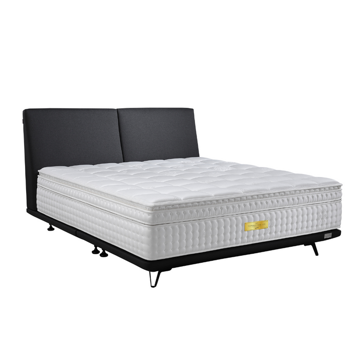 Slumberland TempSmart™ 5.0 Pearl Luxe mattress — official product photo 3. Bed frames and accessories are for illustration.