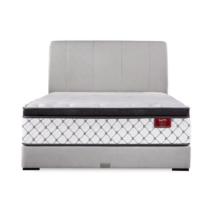 Slumberland TempSmart™ 5.0 Regina II mattress — official photo 3. Bed frame and accessories are for illustration.