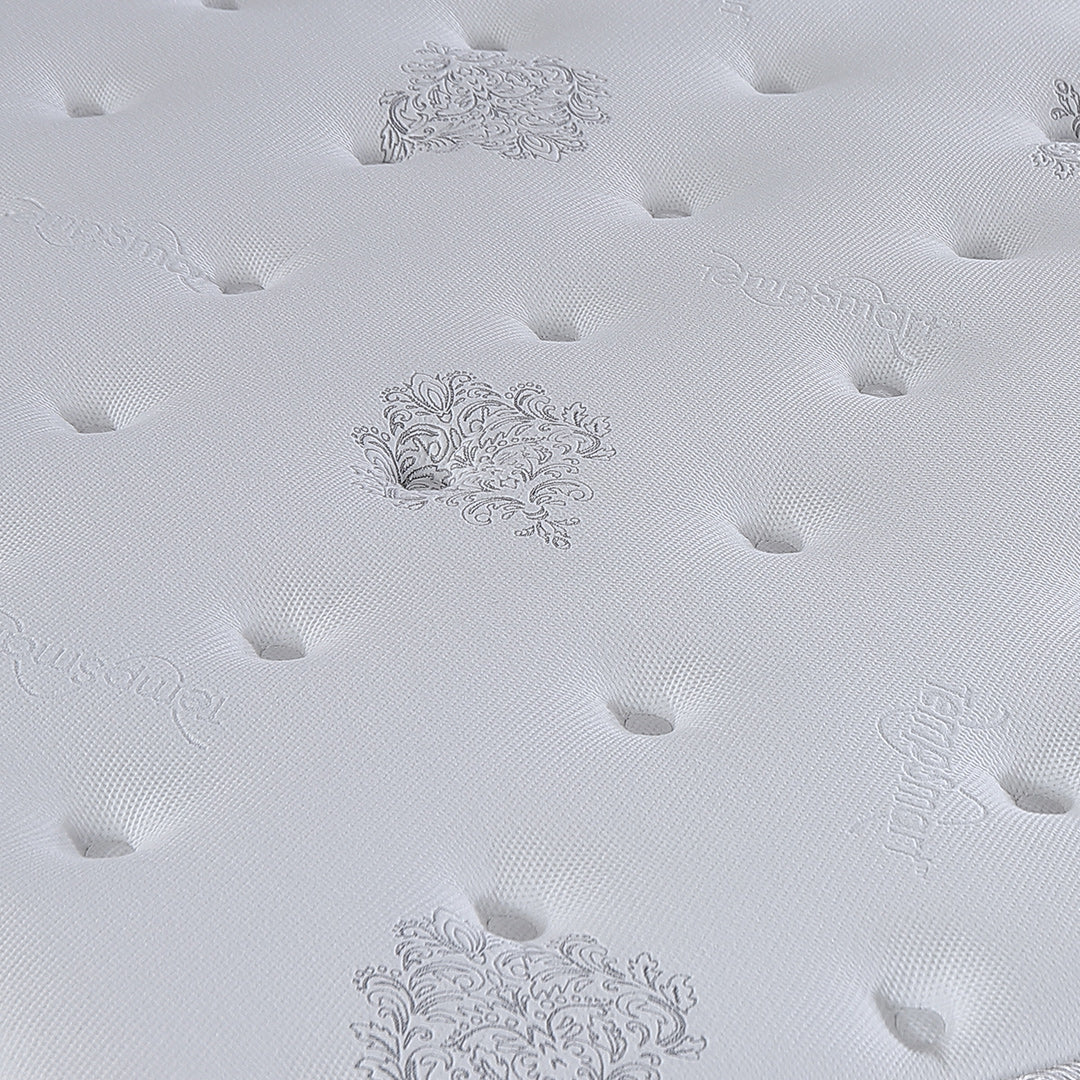 Slumberland TempSmart™ 5.0 Regina II mattress — official photo 4. Bed frame and accessories are for illustration.