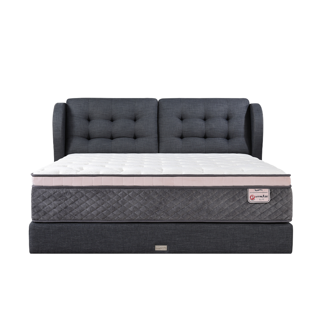 Slumberland Vitalize Elite mattress — official product photo 4. Bed frames and accessories are for illustration.