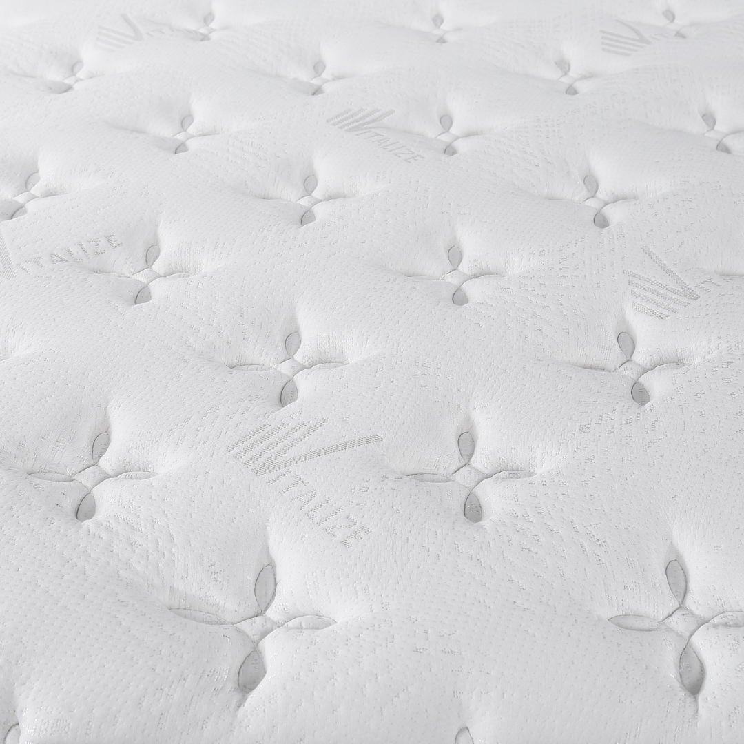 Slumberland Vitalize Elite mattress — official product photo 5. Bed frames and accessories are for illustration.