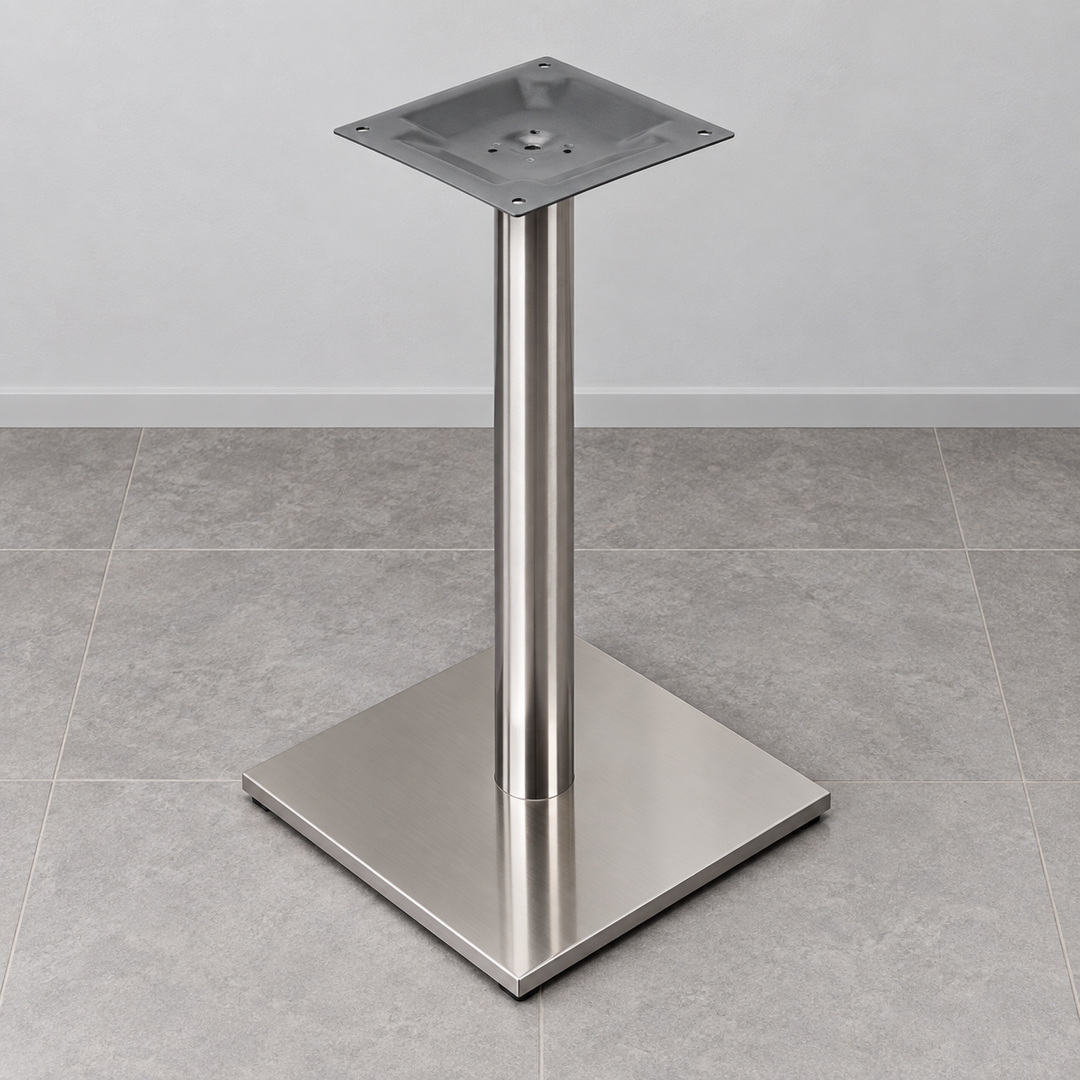 Table leg/base design L1-420SQ-SS; tabletop not included