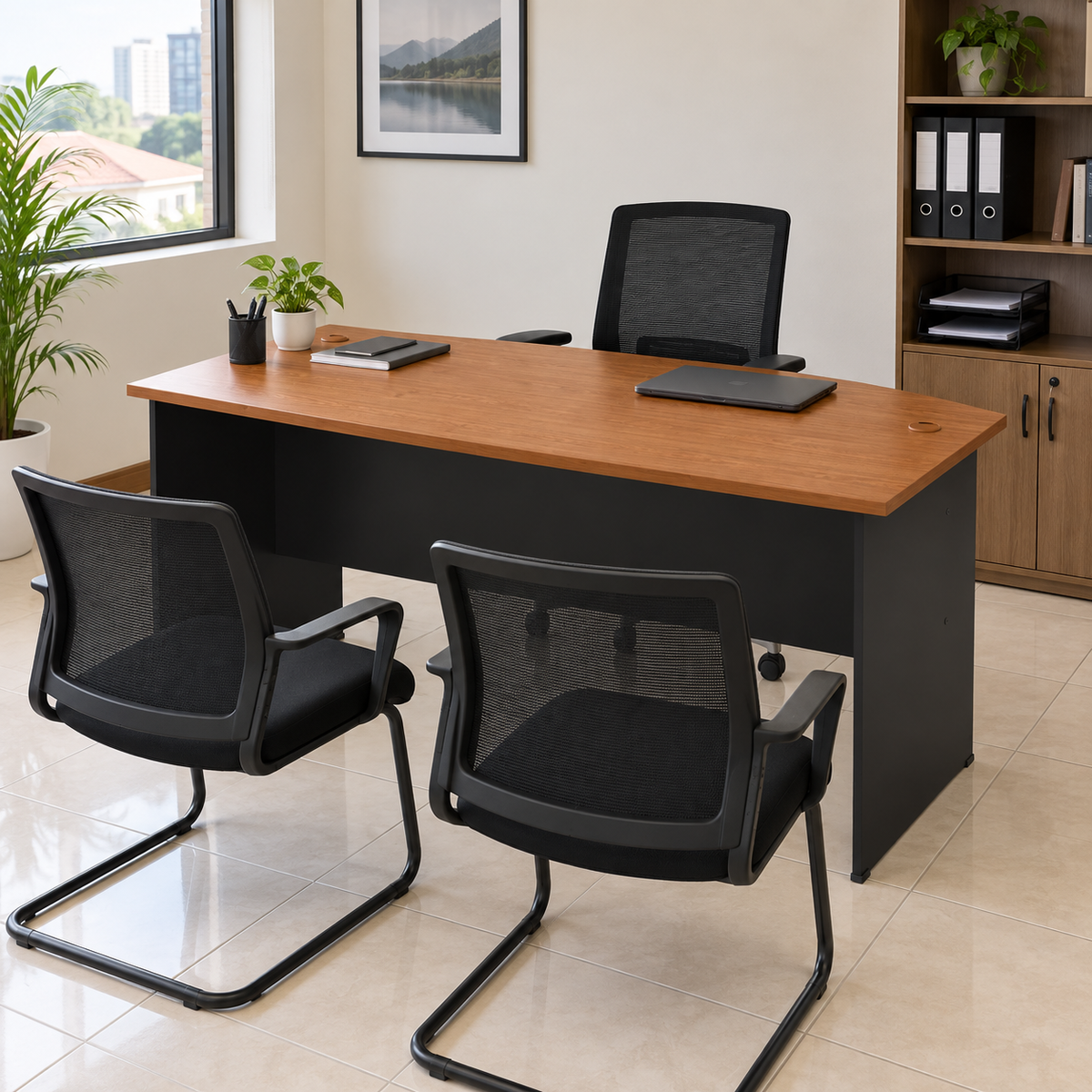 G-Series Executive Office Table 1800mm in a practical Malaysian office setting
