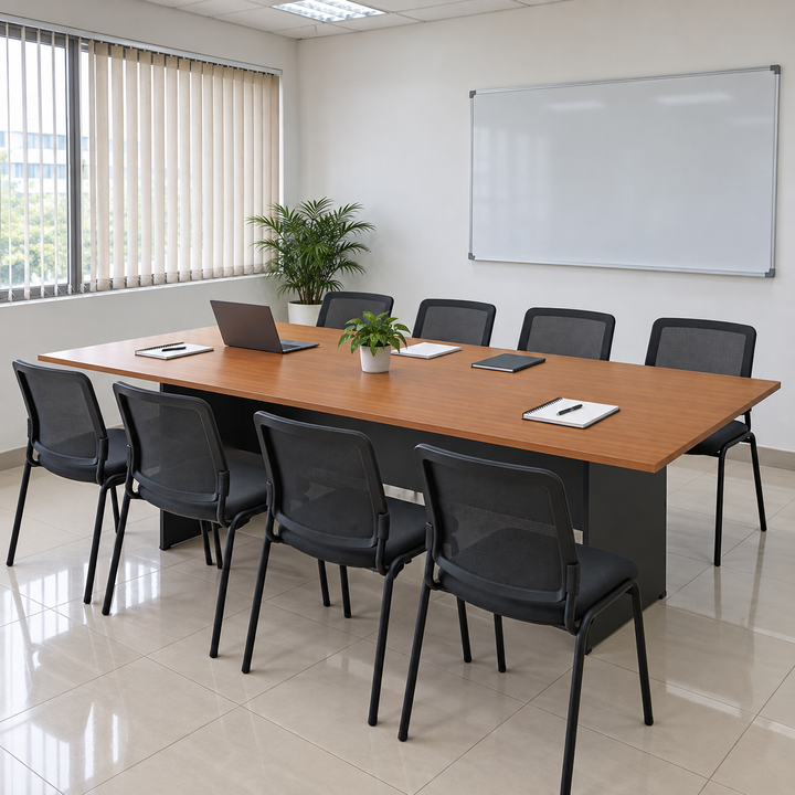 G-Series Rectangular Conference Table 2400mm in a practical Malaysian office setting