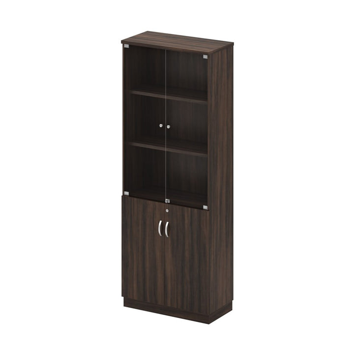 Q Upper Glass + Lower Solid Doors filing cabinet — 2110mm high; original product photo