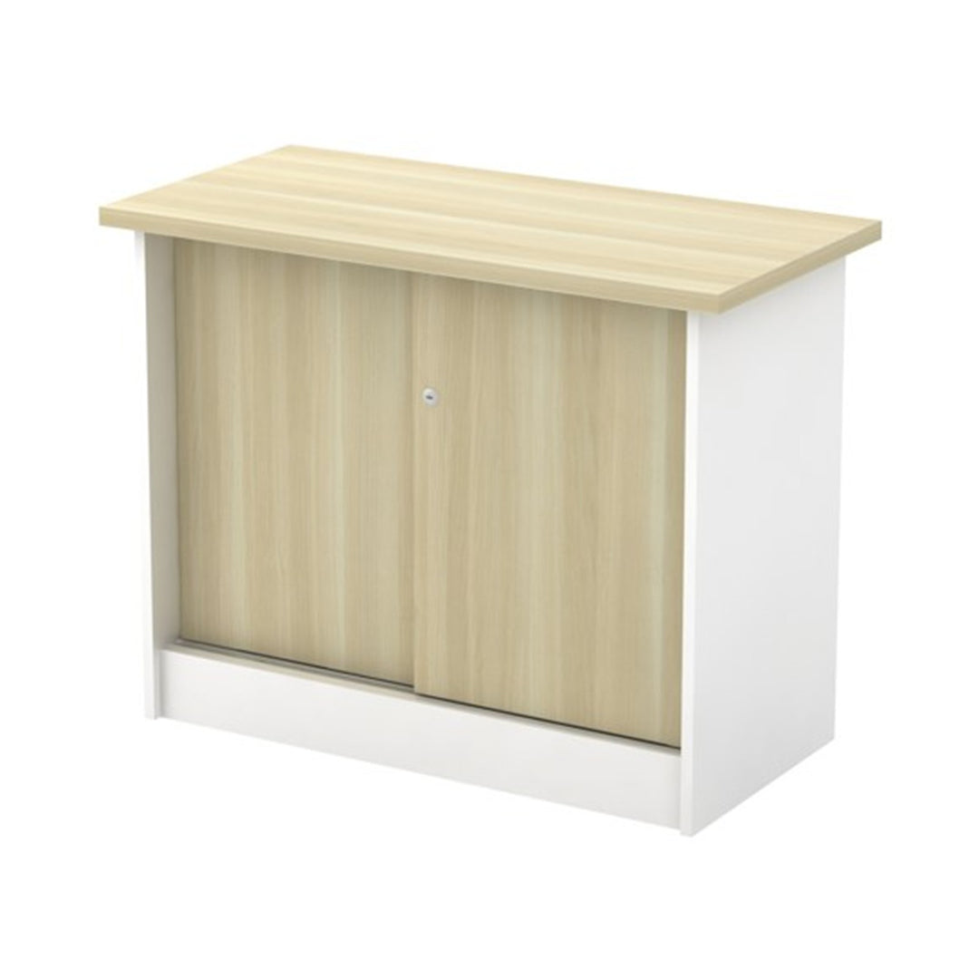 B Sliding Doors filing cabinet — 700mm high; original product photo