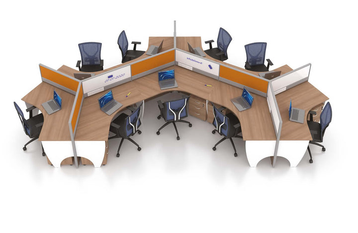 Partition Workstation Concept F 9 Pax - Lian Star Sarawak