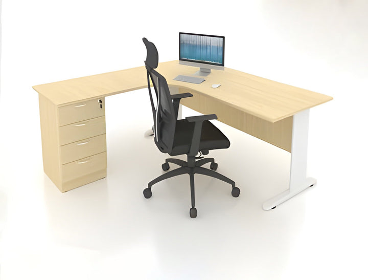J-Leg Modern L-Shape Desk - Lian Star